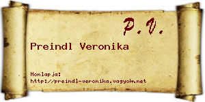 Preindl Veronika névjegykártya